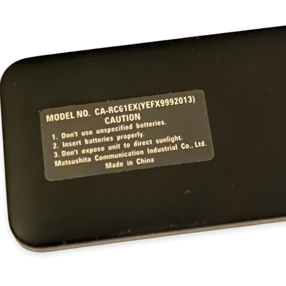 Panasonic Car Audio Remote Control Original Requires Battery‎ Untested Open Bag - Picture 5 of 5